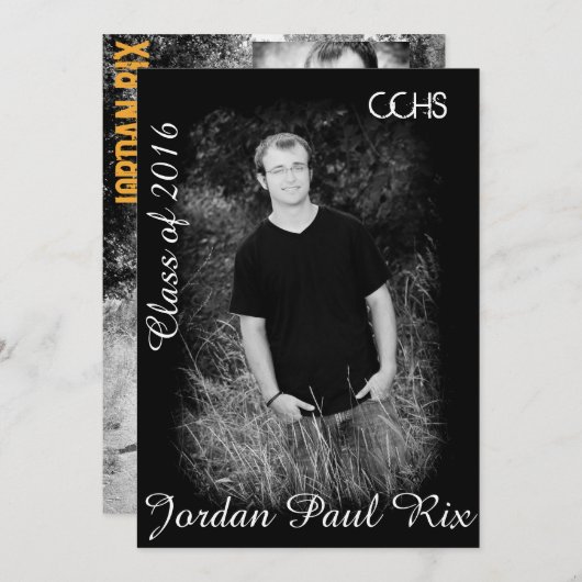 卒業招待状 招待状 (正面/裏面)