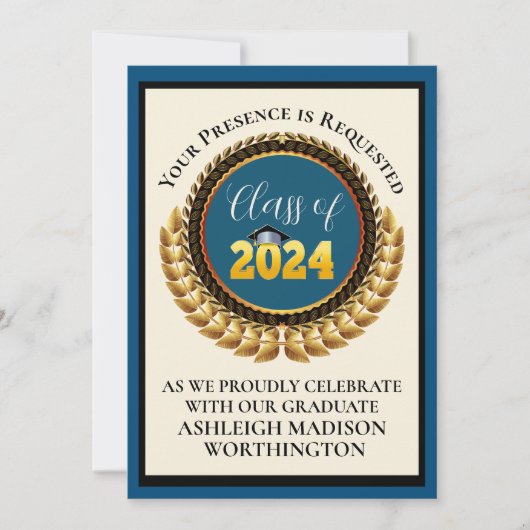 卒業招待状 招待状 (正面)