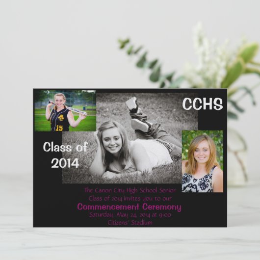 卒業招待状 招待状 (スタンド正面)