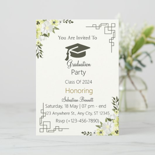 卒業招待状 招待状 (スタンド正面)