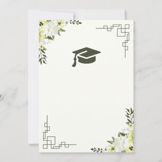 卒業招待状 招待状 (裏面)