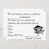 卒業招待状 招待状 (正面/裏面)