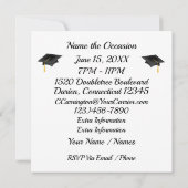 卒業招待状 招待状 (裏面)