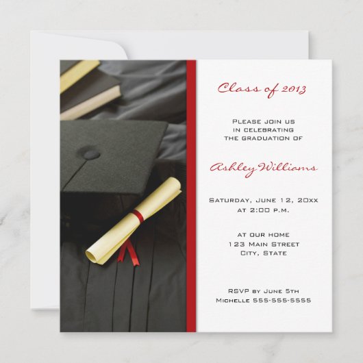 卒業招待状 招待状 (正面)