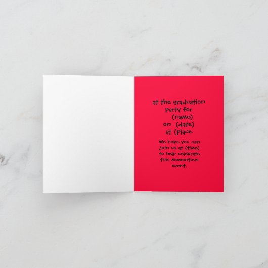 卒業招待状 招待状 (内部)