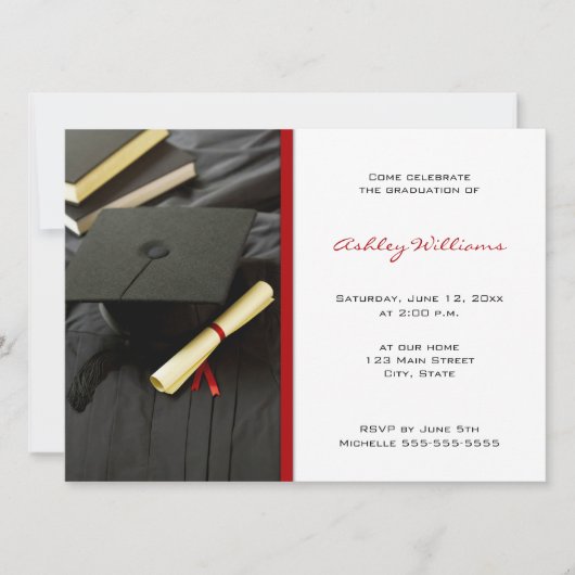 卒業招待状 招待状 (正面)