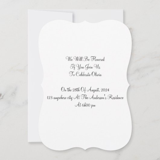 卒業招待状 招待状 (裏面)