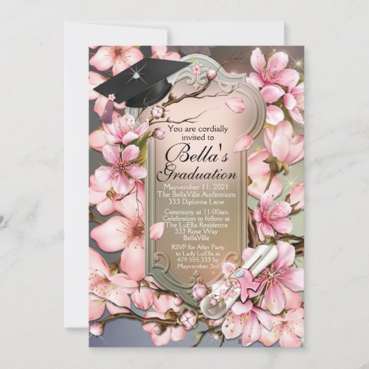 卒業招待状 招待状 (正面)