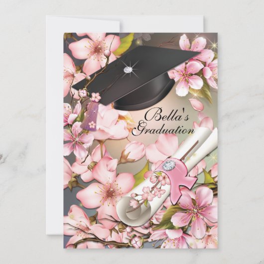 卒業招待状 招待状 (裏面)