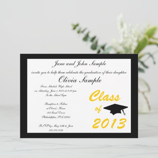 卒業招待状 招待状 (スタンド正面)