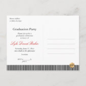 卒業招待状 | 発表日 インビテーションポストカード (裏面)