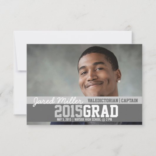 卒業招待状/発表| GRAD 招待状 (正面)