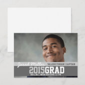 卒業招待状/発表| GRAD 招待状 (正面/裏面)