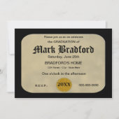 卒業招待状 – 額付き証明書 招待状 (正面)