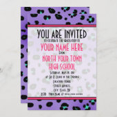 卒業招待状- 2011年の紫 招待状 (正面/裏面)