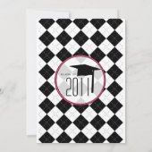 卒業招待状- 2011年アーガイル柄の度 招待状 (裏面)