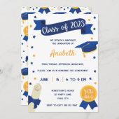卒業招待状、2023年クラス 案内状 (正面/裏面)