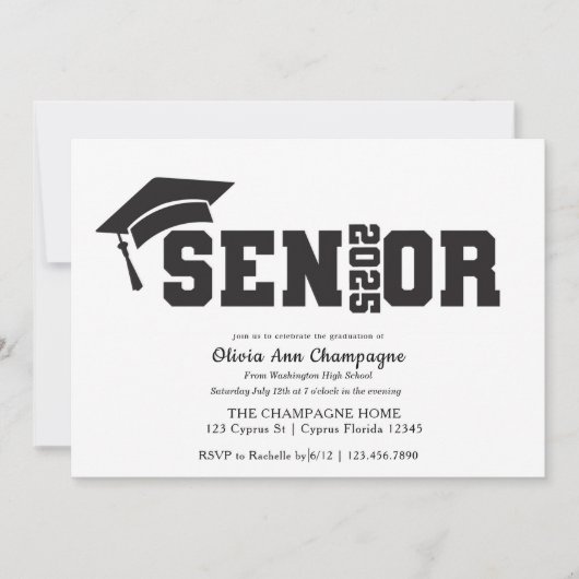 卒業招待状- Senior 2025 カード (正面)