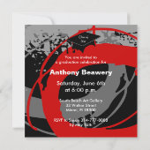 卒業招待状WDX赤 招待状 (裏面)