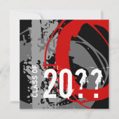 卒業招待状WDX赤 招待状 (正面)