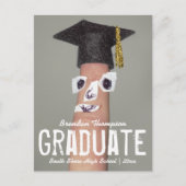 卒業指おもしろい漫画のグラッドキャップ 案内ポストカード (正面)