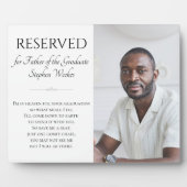 卒業救記念の議席の父 フォトプラーク (正面)