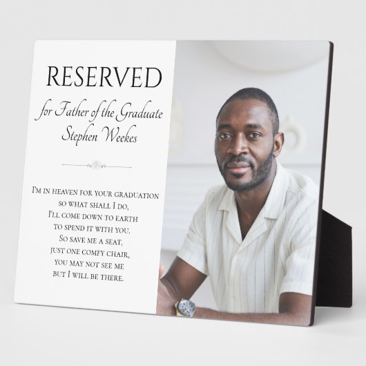 卒業救記念の議席の父 フォトプラーク (側面)