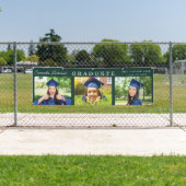 卒業数々の写真2025エレガント緑のパーティー 横断幕 (インサイチュ)