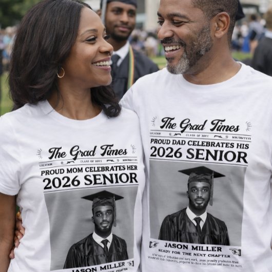 卒業新聞シャツ誇りを持ったお母さん卒業 Tシャツ