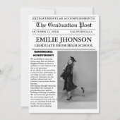 卒業新聞モダン高等学校 招待状 (正面)