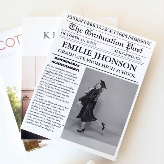 卒業新聞モダン高等学校 招待状