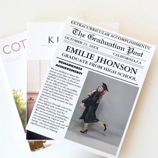 卒業新聞モダン高等学校 招待状