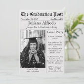 卒業新聞ユニークおもしろいカスタム写真 招待状 (スタンド正面)