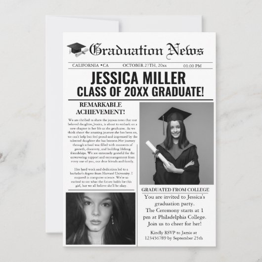 卒業新聞大学ユニーク発表 シーズンカード (正面)