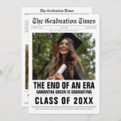 卒業新聞時代の終わり 招待状 (正面/裏面)