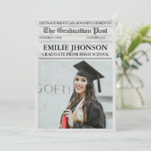 卒業新聞高モダン校招待状 招待状 (スタンド正面)