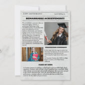 卒業新聞高モダン校招待状 招待状 (裏面)