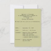 卒業旅券 招待状 (裏面)