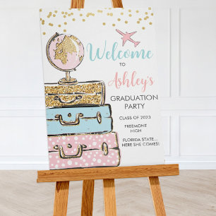 卒業旅行スーツケースウェルカムサインポスター ポスター