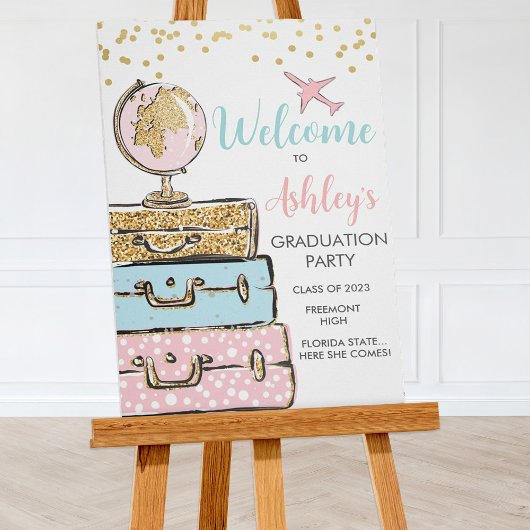卒業旅行スーツケースウェルカムサインポスター ポスター