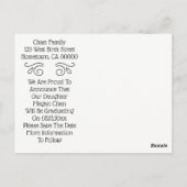 卒業日の写真カードを保存して下さい ポストカード (裏面)