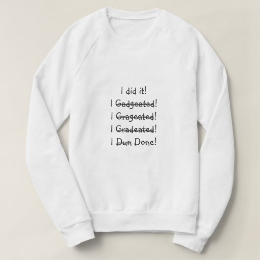 卒業日の女子おもしろいのスペルを間違えた トライブレンドＴシャツ (デザイン正面)