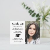 卒業日シンプル付を保存する卒業写真 案内ポストカード (スタンド正面)