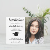 卒業日シンプル付を保存する卒業写真 案内状 (スタンド正面)