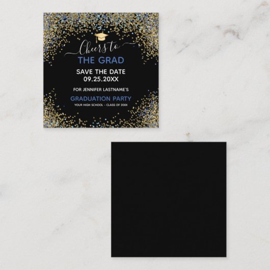 卒業日パーティエンクロージャカードの保存 エンクロージャーカード (正面/裏面)