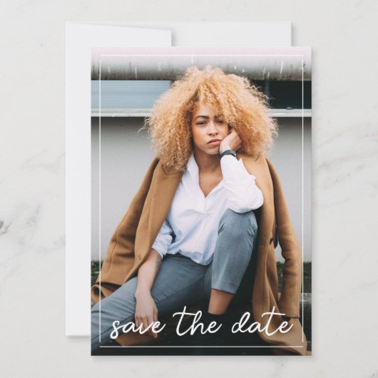 卒業日写真の保存 招待状 (正面)