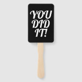 卒業日写真はっきりした発表白 ハンドファン (裏面)