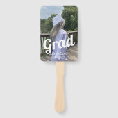 卒業日写真はっきりした発表白 ハンドファン (正面)