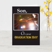 卒業日卒業証書 カード (黄色い花)