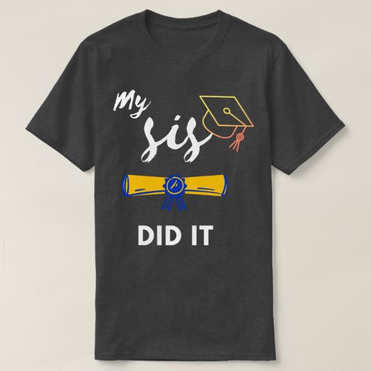 卒業日妹が家族で卒業した Tシャツ (デザイン正面)